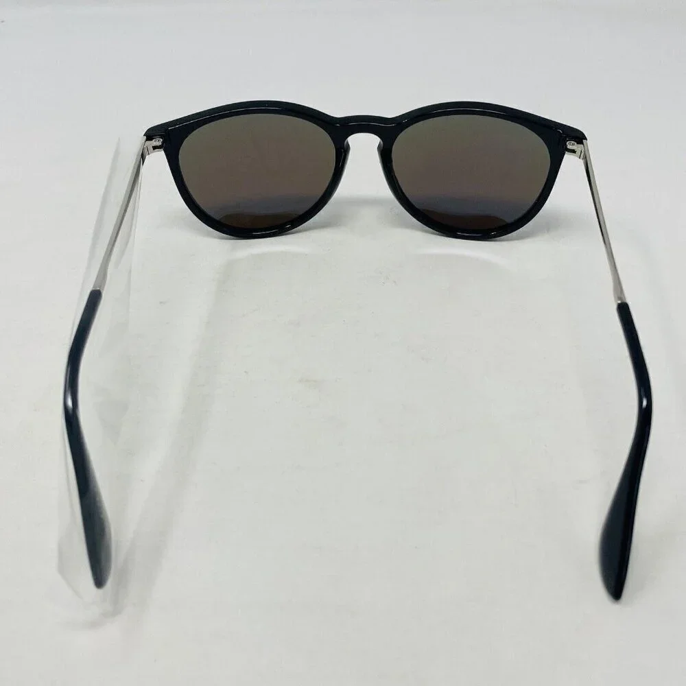 Xuhal Unisex Round‎ Sunglasses for Women & Men Retro 80s Frame in Black/Blue